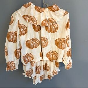 long sleeve editorial tunic and bloomer | harvest pumpkin | bamboo